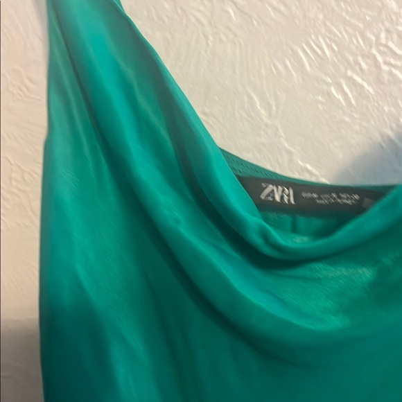 Zara Green Cowl Neck Camisole Top - Picture 3 of 4